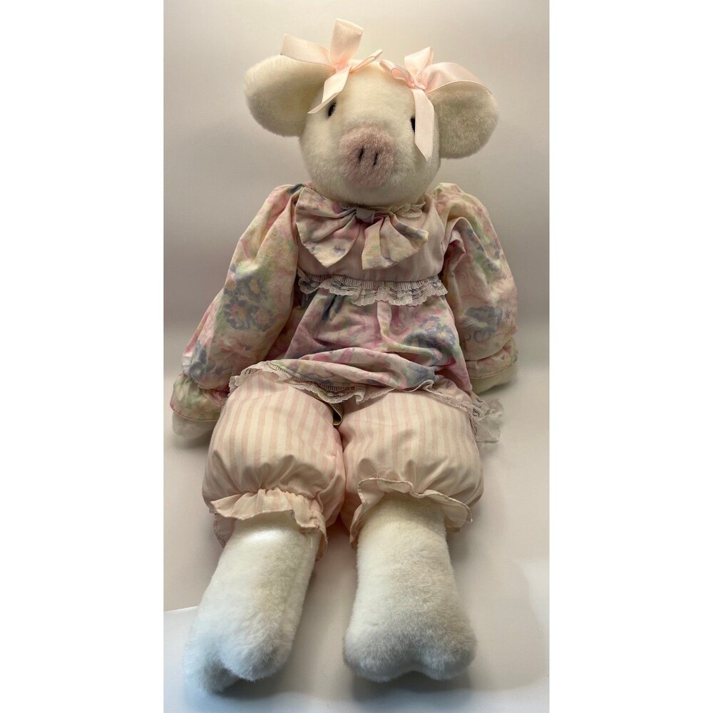 1992 Plush Creations Floral Country Pig